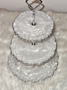 Round Resin Cake Stand Elegant <b>Tabletop</b> Dessert Stand - Product Image 4