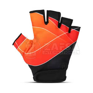 Gants de gymnastique demi-doigts pour hommes et femmes avec support de poignet en cuir fabriqué au Pakistan pour la musculation - Product Image 2
