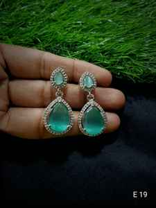 Indian Latest Exclusive Designer Light Weight With American <b>Diamond</b> <b>Earring</b> Women for Party Women's Fashionable Party - Product Image 4