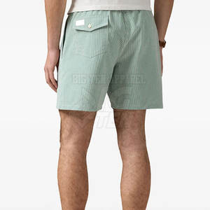 Pantalones Cortos Polo de Color Sólido de Tela Elástica Cómoda para Hombre, Corte Holgado, Colección de Ropa Casual de Verano - Product Image 4