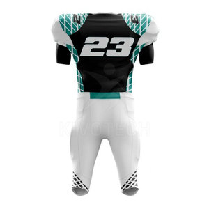 Uniformes de football américain personnalisables - Manches courtes respirantes, noms et designs d'équipe personnalisés, haute qualité, 100% polyester - Product Image 2
