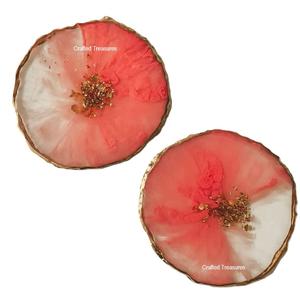 Sous-verres en agate tranchée Cadeau de mariage ou de pendaison de crémaillère parfait à partir de sous-verres en pierre de géodes d'agate naturelle - Product Image 2