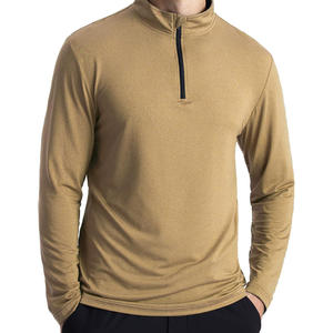 Vente en gros Sweatshirts Golf Pullover à capuche Polyester à manches longues Quarter Zip Golf Pullover confortable respirant hoodie hommes - Product Image 2