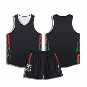 Camisetas y camisetas de baloncesto para hombre de doble cara reversibles de verano transpirables de secado rápido de nuevo estilo personalizado - Product Image 4