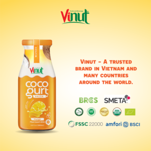280ml Cocogurt avec mangue bouteille d'eau boisson sans sucre faible en gras fabrication boisson du Vietnam échantillon gratuit marque privée OEM - Product Image 4