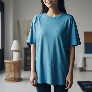 เสื้อยืดคอกลมผ้าโพลีเอสเตอร์สำหรับ100% สำหรับผู้หญิงใส่วิ่งจ๊อกกิ้งสำหรับฤดูร้อน - Product Image 2