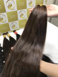 Cabello Virgen Vietnamita de Doble Calidad Superior, 50 cm, Negro, Liso, Trama de Piel, Trama Doble a Máquina, Perfección Natural - Product Image 4