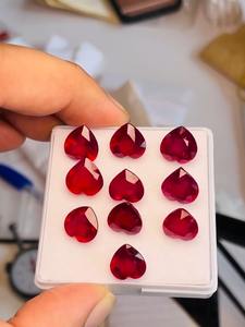 Piedra preciosa de calidad AAA con corte de corazón calentado y tratado de rubí natural con excelente brillo perfecto corte y fabricación para cualquier fabricación de joyas - Product Image 3
