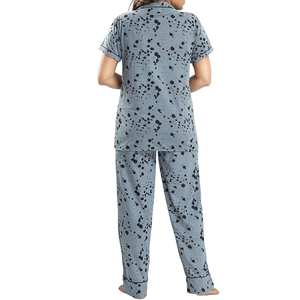 Gris avec des taches noires doux et élégant coton Modal pyjama ensemble vêtements de nuit confortables pour les femmes fournisseur en gros - Product Image 4