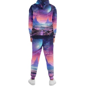 Ensemble de vêtements de sport pour homme en 2 pièces, vêtements de sport personnalisés pour l'automne et l'hiver, nouveaux vêtements de sport pour homme en sublimation, séchage rapide, respirant, vente en gros de vêtements de sport - Product Image 4