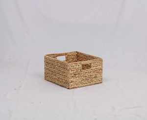 Tissage fait à la main rond carré jacinthe d'eau plateau de fruits légumes Arts et artisanat organisateur bacs pour la maison - Product Image 2