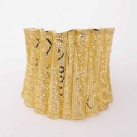 Bracelet pour femme en laiton plaqué or 14K 18K 24K, motif floral Kada, idéal pour les mariages orthodoxes (vente en gros)