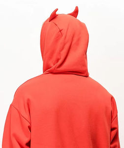 Sweat à capuche homme personnalisé vintage bon marché en gros Sweat à capuche unisexe surdimensionné sweat à capuche thermique imprimé bouffant lettre imprimé - Product Image 2