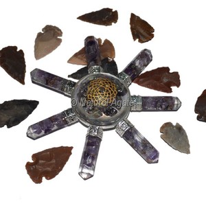 เครื่องกำเนิดพลังงานเจ็ดดินสอแจสเปอร์สีแดงหินแร่คริสตัลบำบัดทางจิตวิญญาณของแท้ร้านคริสตัล - Product Image 5