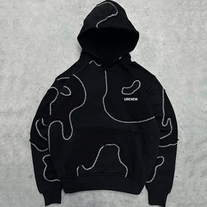 Nouveauté 2026, qualité supérieure, ensembles de jogging vintage personnalisés avec broderie, pantalons de survêtement et sweat-shirt grande taille, ensemble de survêtement délavé à l'acide pour hommes - Product Image 5