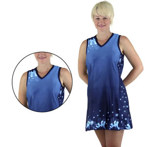 Meilleure vente Tenue de netball bleue personnalisée grande taille pas chère sublimation Uniformes robe jupe Tenue de sport sublimation Uniforme de netball - Product Image 2