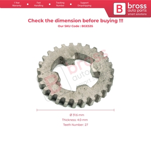 BGE535 Window Regulator Motor Cog <b>Roller</b> <b>Metal</b> Gear for Master MK2 Mascott Movano A Daily 3 4 Interstar X70 - Product Image 5