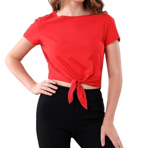 เสื้อยืดครอปของผู้หญิงแบบลำลองเสื้อครอป2026สำหรับฤดูร้อนดีไซน์มืออาชีพ - Product Image 2