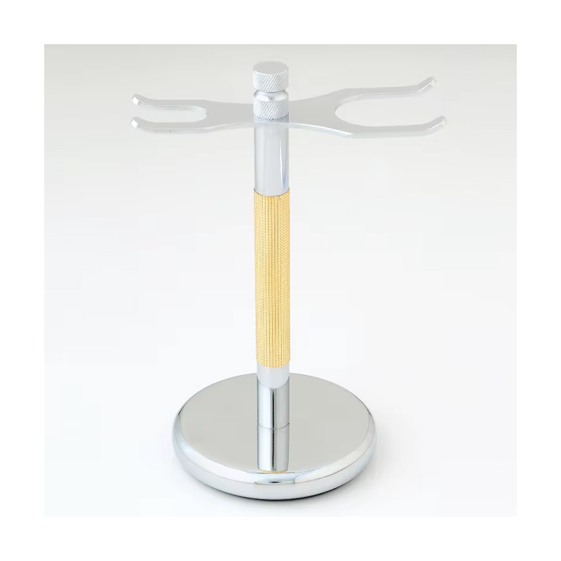 Metal Grooming Accessory Shaving Brush & Razor Stand Available at Market Price