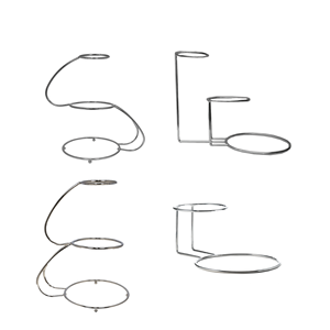 Vente en gros de supports à gâteaux en métal blanc poli pour les fêtes et la décoration de mariage en métal pur disponible - Product Image 2