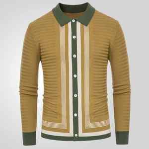 2025 New Fashion Men's Casual Knitted for Shirts Short Sleeve High Quality Summer OEM Service - Product Image 2