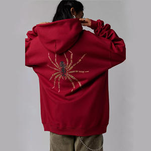 Sudadera con capucha de invierno informal para mujer, jersey de manga larga con capucha, 100% de algodón, sudaderas transpirables de Color personalizables de gran tamaño para mujer - Product Image 2