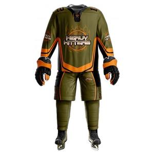 Uniforme de hockey sur glace en polyester 100% uniforme de hockey sur glace sur mesure meilleur prix uniforme de hockey sur glace uniforme de hockey sur glace anti-rides - Product Image 2