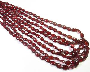 ลูกปัดโกเมนเกรดท็อปลูกปัดขนาด18 "เส้น7x5-10x7มม. ลูกปัดอัญมณีเหลี่ยมเพชรพลอยโกเมนสำหรับเครื่องประดับ - Product Image 1