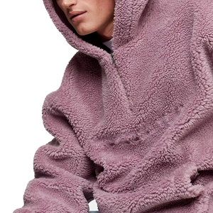 Sweat à capuche Sherpa à fermeture éclair quart vierge de qualité supérieure pour hommes Sweat à capuche d'hiver de haute qualité en coton mélangé, Option personnalisée en vrac - Product Image 4