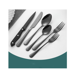 Juego de cubiertos de metal sólido de 3 cubiertos mate pulido y seguro para alimentos laca de acero espejado juego de cubiertos de la mejor calidad - Product Image 6