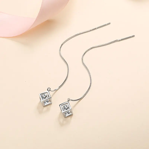 Pendientes de Moissanita de 2 Quilates con Brillo Atardecer, Certificados por GRA, D VVS1 - Product Image 2
