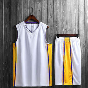 Uniforme de basket-ball à séchage rapide de haute qualité pour hommes Lakers Jersey ensemble de vêtements de sport vente en gros directe d'usine avec logo personnalisé - Product Image 3
