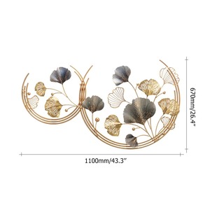 Panel de Arte de pared de Metal de diseñador hecho a mano para interiores de casas de lujo elegante pieza de acento para colgar en la pared 3D - Product Image 3