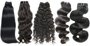 RAW Remy Indien Cheveux Bouclés Machine Double Trame Cheveux Tissage Extension - Product Image 2