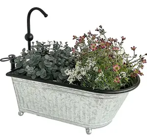 Factory Direct Price For Plant Galvanized Sheet bath tub Planter Stand Flower Pots & Planters