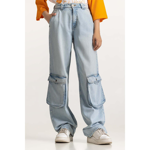 Pantalones acampanados Vintage de diseño personalizado de alta calidad para hombre, pantalones vaqueros azules de pierna ancha sueltos, ropa de calle lavada, Invierno holgado de calle alta - Product Image 4