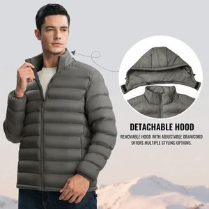 Chaqueta Acolchada de Alta Calidad OEM para Hombre, con Capucha, Cálida para Invierno, Talla Grande, Cierre Completo, Chaqueta de Plumón para Hombre, Personalizable con Logotipo - Product Image 4