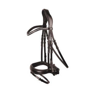 Bridon en cuir noir pour cheval, équipement d'équitation complet avec sangles réglables - Product Image 3