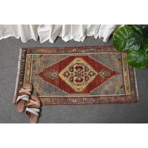 Alfombra clásica de lana rojo Beige 1,7X3,3 pies estilo Kilim área grande alfombras rectangulares turcas respaldo de látex para pasillo 10mm de espesor - Product Image 4