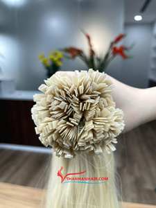 Prix de gros Blonde Couleur Drawn Extensions de cheveux humains Pré-collé Extensions de cheveux à la kératine Flat Tip Hair Vietnam Factory - Product Image 6