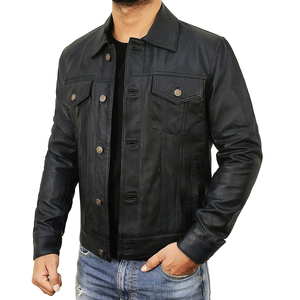 Veste en cuir stylée pour hommes la plus vendue dans les meilleures couleurs disponibles dans les meilleurs prix de vente veste en cuir pour hommes - Product Image 2