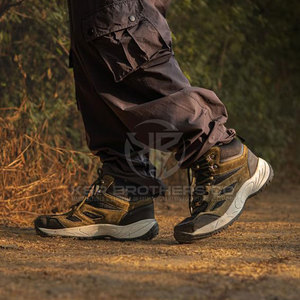 Botas de senderismo impermeables para hombre, zapatos de cuero para exteriores con suela de agarre fuerte, Botas de senderismo para mujer - Product Image 2
