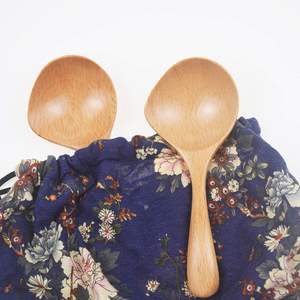 Louche à soupe en bois Louche de cuisson avec bec Cuillère en bois avec long manche Cuillère à louche de service pour la maison Cuisine Restaurant - Product Image 4