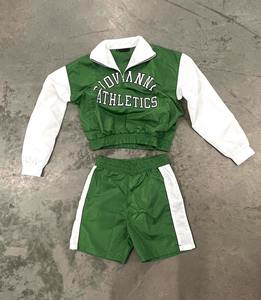 Custom Embroidered Patch Logo Windbreaker Long Sleeve Zip up Jackets Men <b>Nylon</b> Shorts Tracksuits Athletic Short Sets <b>for</b> Men - Product Image 2