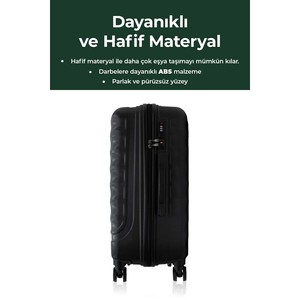 Babil Lux 2-Piece Unisex ABS <b>Suitcase</b> Set Large & Medium-Black/Blue Casual/Daily Use Coat <b>Storage</b> Solution - Product Image 4