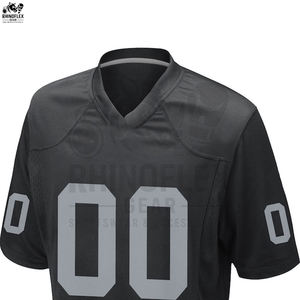 Wholesale Breathable Polyester/Cotton American Football Jersey-High Quality Custom Designs with Custom Colors/Sizes <b>Half</b> <b>Sleeve</b> - Product Image 4