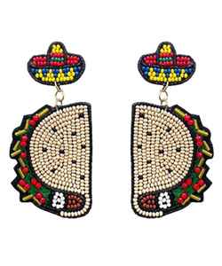 Boucles d'oreilles pendantes à motif de serrure en perles festives, accessoires de fête d'anniversaire pour femmes, design unique et orné - Product Image 6