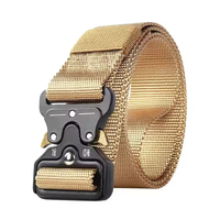 Cinturón Táctico de Liberación Rápida para Hombre, Informal, para Caza, Senderismo y Actividades al Aire Libre, de Tela de Poliéster Ajustable, Aleación de Metal de Alta Resistencia, 5.0 cm