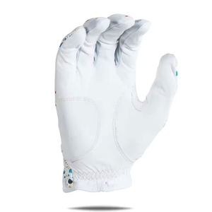 INDEX Guante de golf para mano derecha, color blanco, puntos multicolores, cuero PU, antideslizante, con gancho y bucle, ropa deportiva unisex - Product Image 6