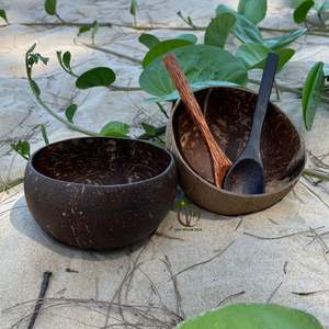 Juego de Tazones de Madera de Coco, Artesanía, Arte Popular, Productos Ecológicos, Vajilla Natural de Vietnam, Diseño de Tazón - Product Image 6